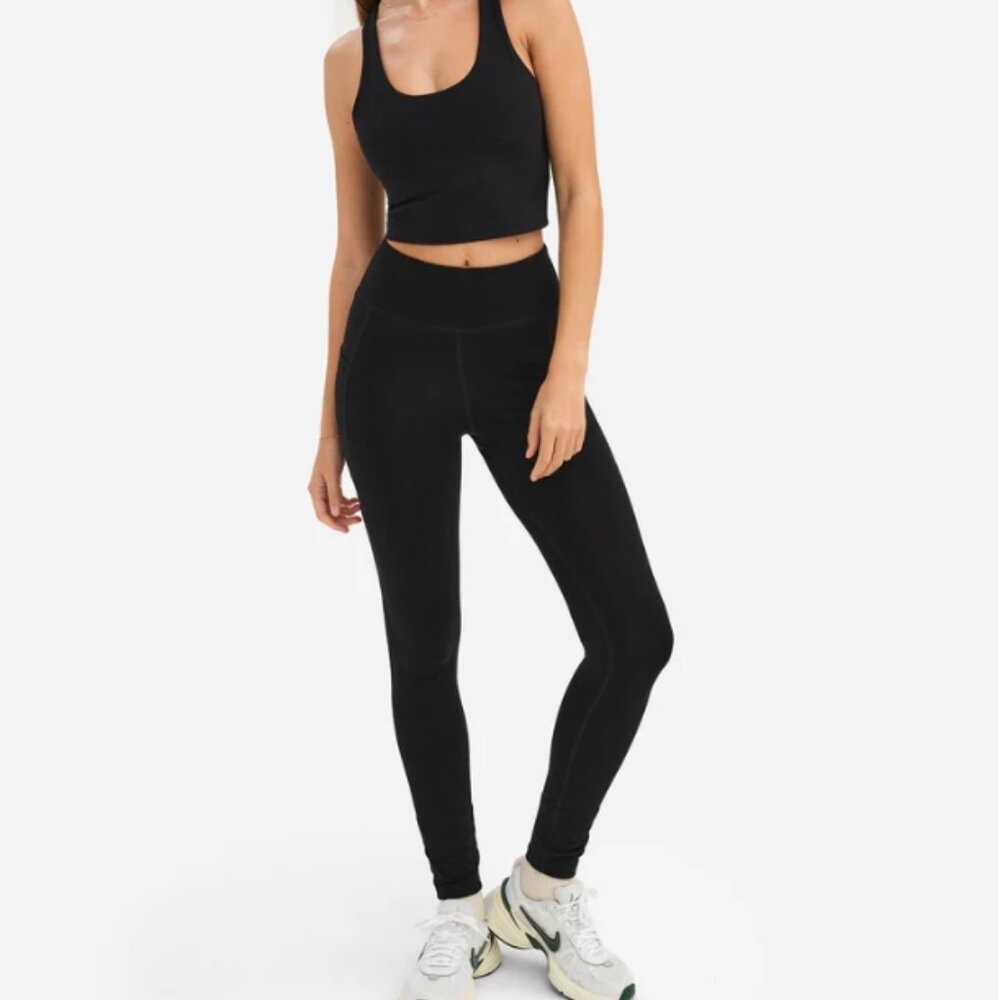 Mate the Label Organic Stretch Pocket Legging - Black - Size L